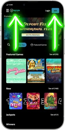 Neptune Casino UK site